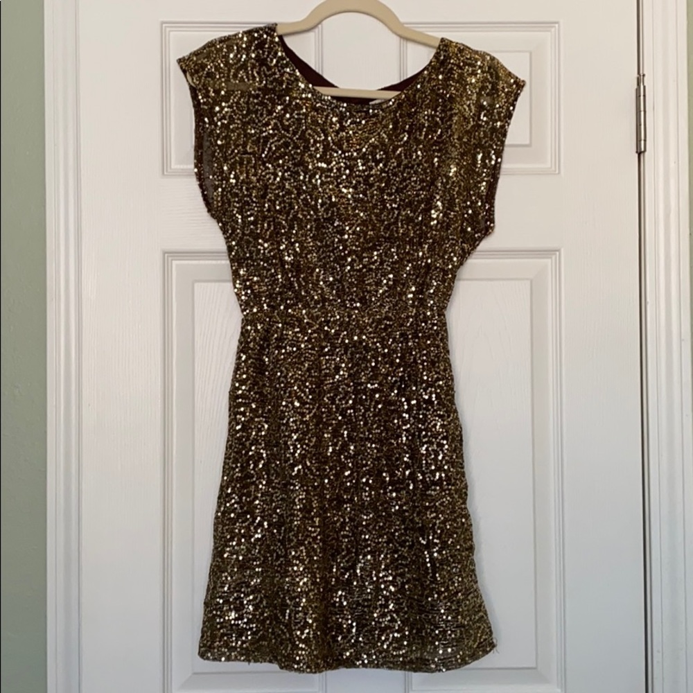 Gold Sequins Dress